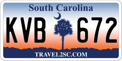 SC license plate KVB672