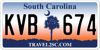 SC license plate KVB674