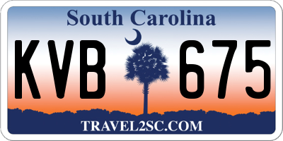 SC license plate KVB675
