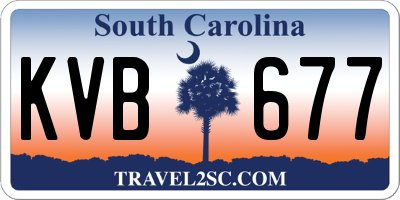 SC license plate KVB677