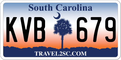 SC license plate KVB679