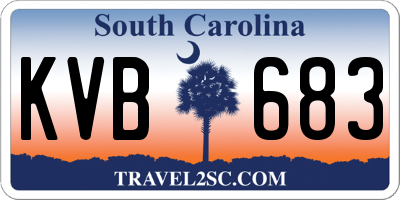 SC license plate KVB683
