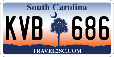 SC license plate KVB686