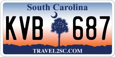 SC license plate KVB687