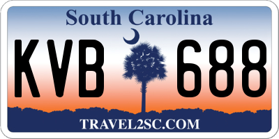 SC license plate KVB688