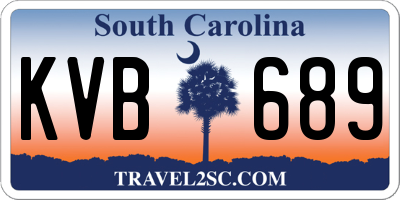 SC license plate KVB689