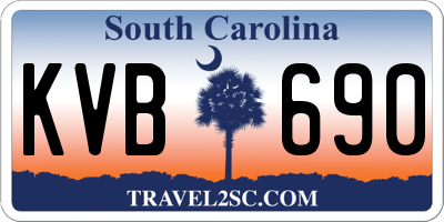 SC license plate KVB690