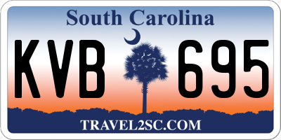 SC license plate KVB695