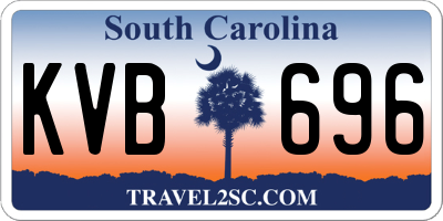 SC license plate KVB696