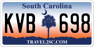SC license plate KVB698