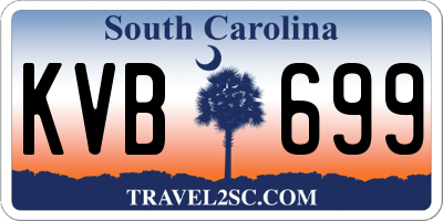 SC license plate KVB699