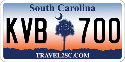 SC license plate KVB700