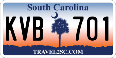 SC license plate KVB701