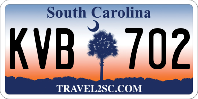 SC license plate KVB702