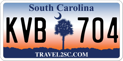 SC license plate KVB704