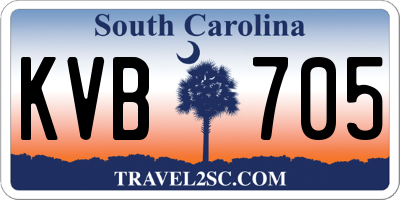 SC license plate KVB705