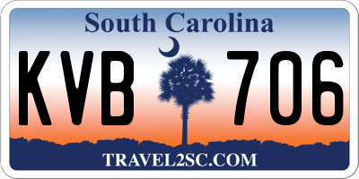 SC license plate KVB706