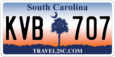 SC license plate KVB707