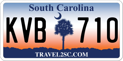 SC license plate KVB710