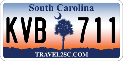 SC license plate KVB711