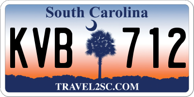 SC license plate KVB712