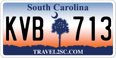 SC license plate KVB713
