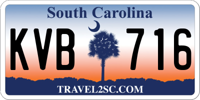 SC license plate KVB716