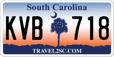 SC license plate KVB718