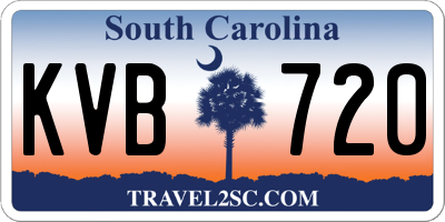 SC license plate KVB720