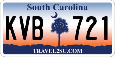 SC license plate KVB721