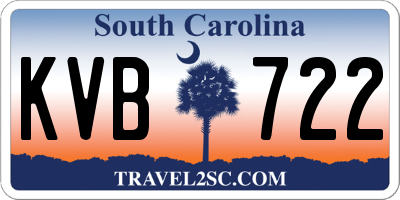 SC license plate KVB722