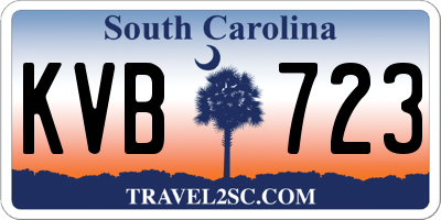 SC license plate KVB723