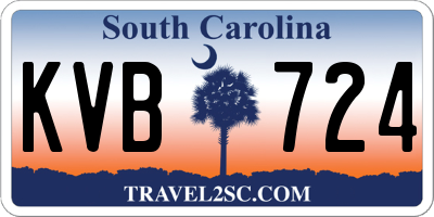SC license plate KVB724