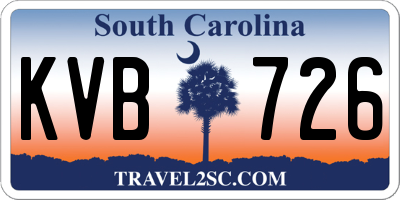 SC license plate KVB726
