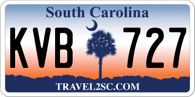 SC license plate KVB727