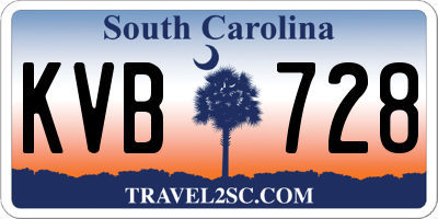 SC license plate KVB728