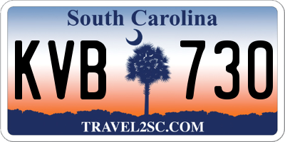 SC license plate KVB730