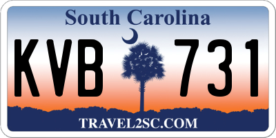 SC license plate KVB731