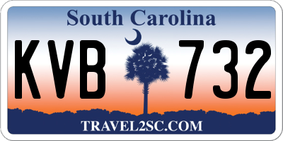 SC license plate KVB732