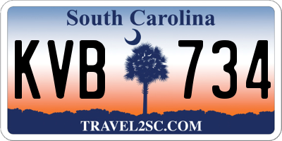 SC license plate KVB734