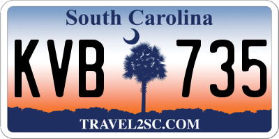SC license plate KVB735
