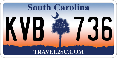 SC license plate KVB736