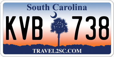 SC license plate KVB738