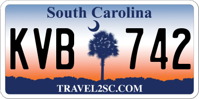 SC license plate KVB742