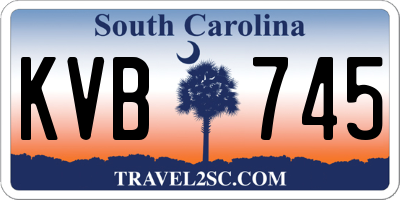 SC license plate KVB745