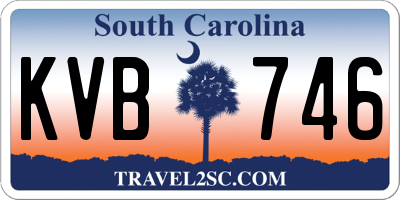 SC license plate KVB746