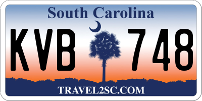 SC license plate KVB748
