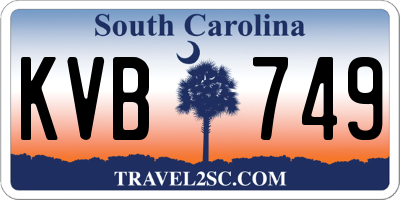 SC license plate KVB749