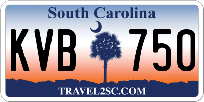 SC license plate KVB750