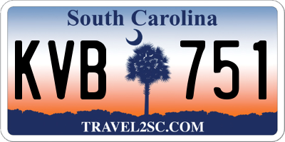 SC license plate KVB751